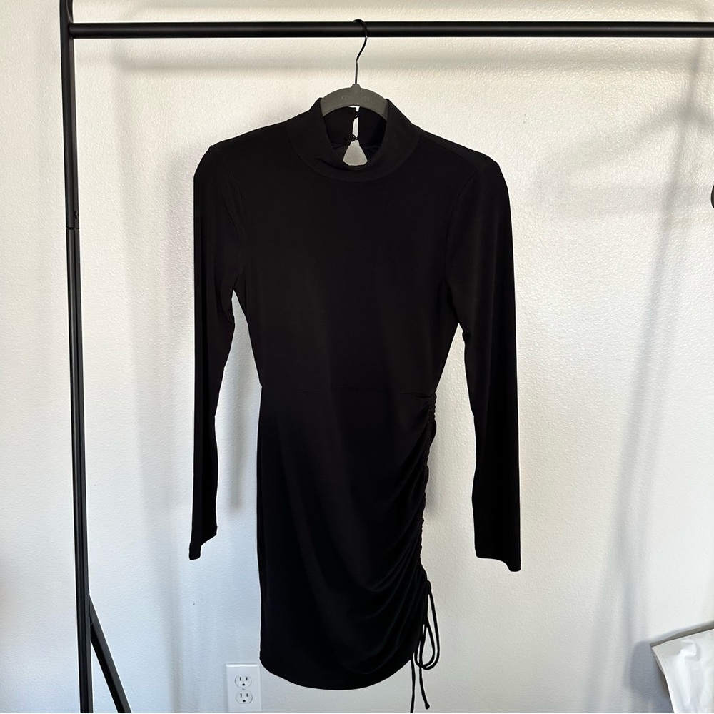 Privacy Please Black Long-Sleeve Dress